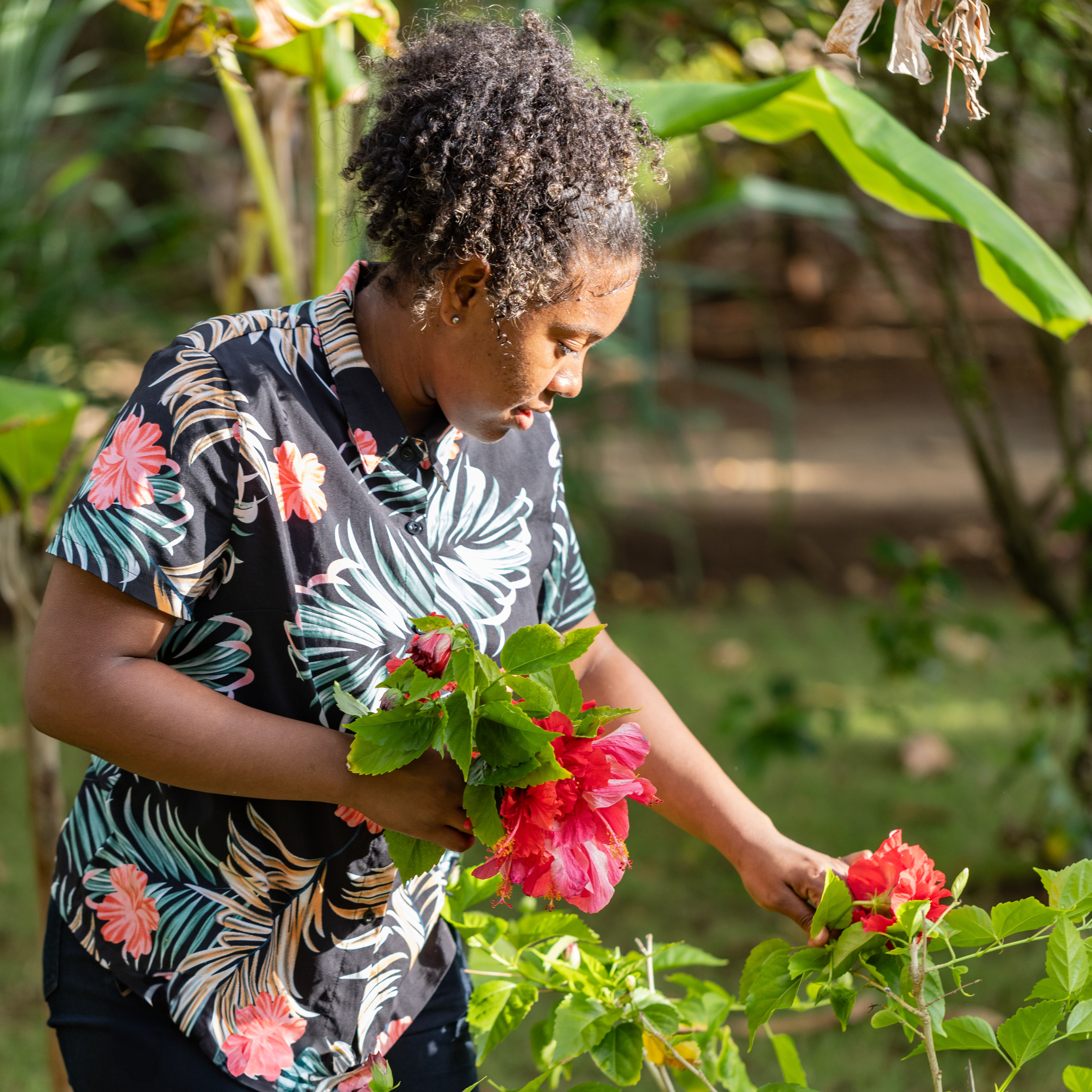 women with plants